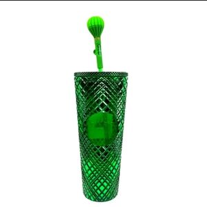 Starbucks Wicked Emerald City Green Tumbler Cup with Topper Hot Air Balloon New